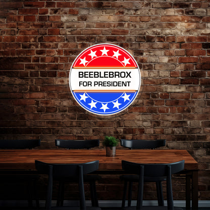 Beeblebrox For President Artwork Led Neon Sign