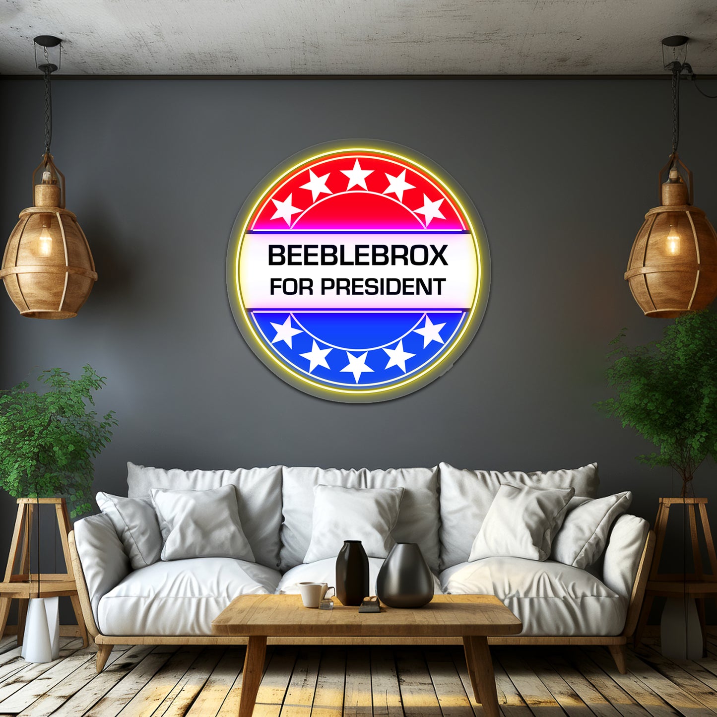 Beeblebrox For President Artwork Led Neon Sign