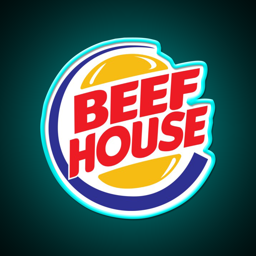 Beeeef Fast Food Led Neon Sign For Burger Place Rgb Color