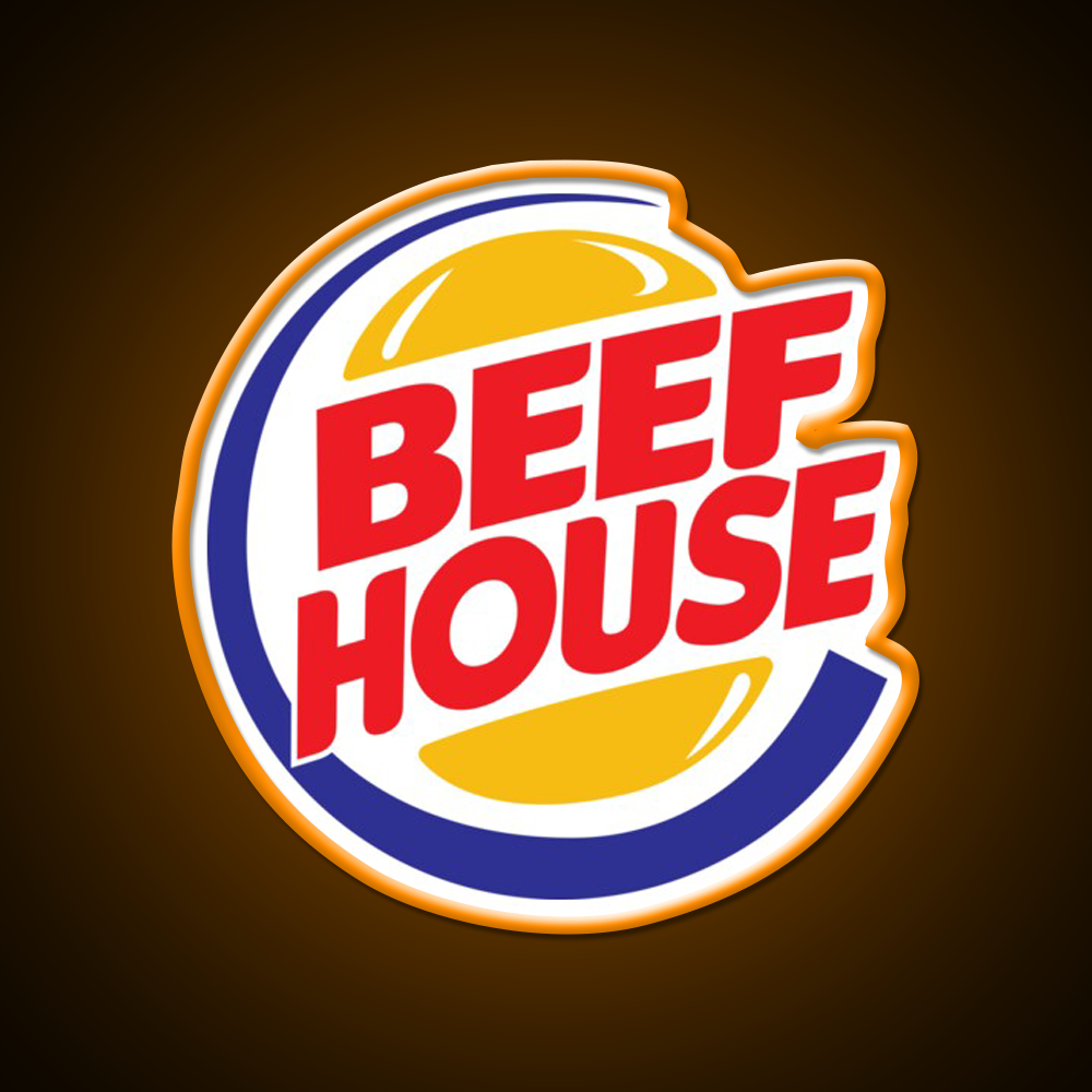 Beeeef Fast Food Led Neon Sign For Burger Place Rgb Color