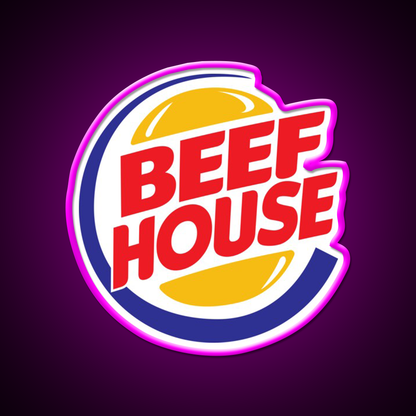 Beeeef Fast Food Led Neon Sign For Burger Place Rgb Color
