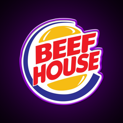 Beeeef Fast Food Led Neon Sign For Burger Place Rgb Color