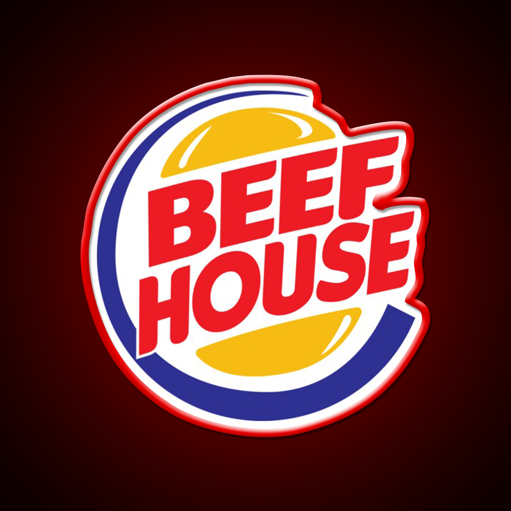 Beeeef Fast Food Led Neon Sign For Burger Place Rgb Color