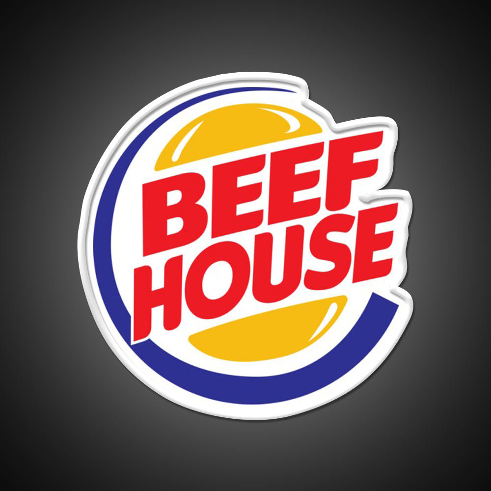 Beeeef Fast Food Led Neon Sign For Burger Place Rgb Color