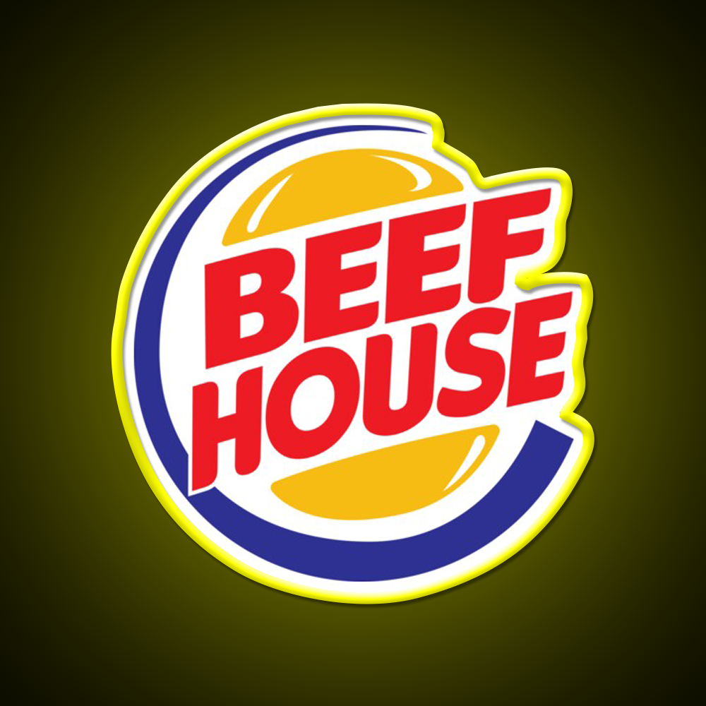 Beeeef Fast Food Led Neon Sign For Burger Place Rgb Color