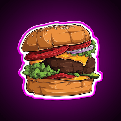 Beef Cheeseburger Snack Food Led Neon Sign Rgb Color - Shineneon