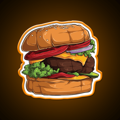 Beef Cheeseburger Snack Food Led Neon Sign Rgb Color - Shineneon