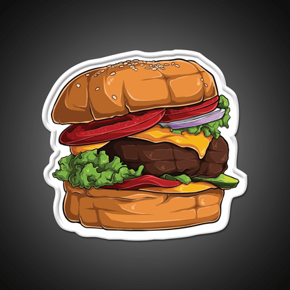 Beef Cheeseburger Snack Food Led Neon Sign Rgb Color - Shineneon
