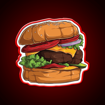 Beef Cheeseburger Snack Food Led Neon Sign Rgb Color - Shineneon