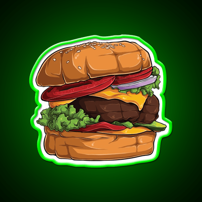Beef Cheeseburger Snack Food Led Neon Sign Rgb Color - Shineneon