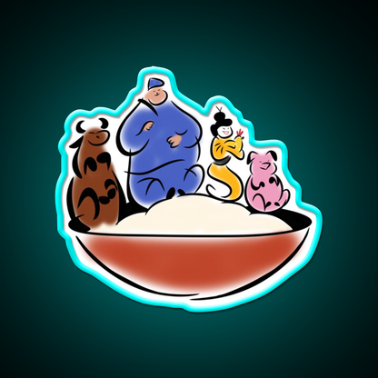 Beef Pork Chicken Mmm Led Neon Sign Chinese Food Rgb Color - Size and dimension reference