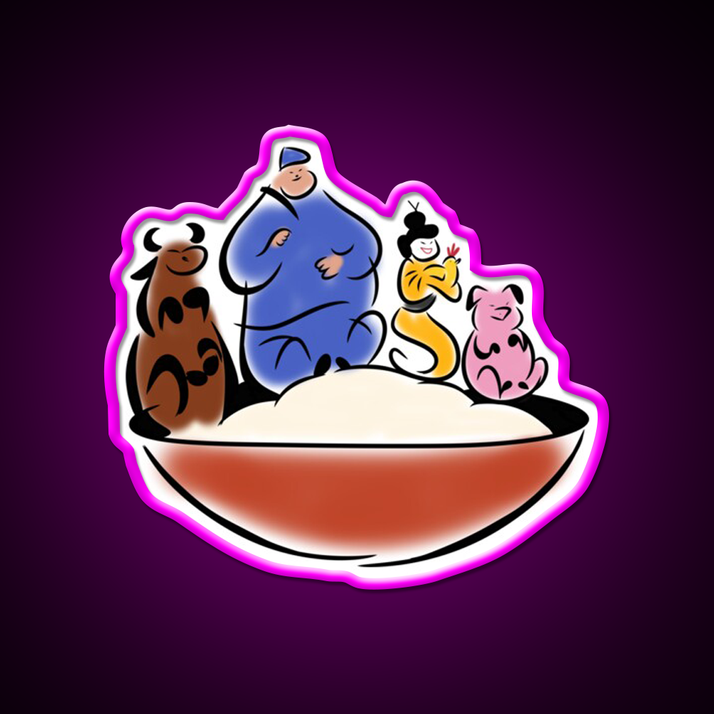 Beef Pork Chicken Mmm Led Neon Sign Chinese Food Rgb Color