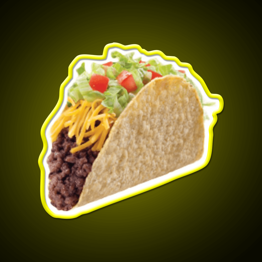 Beef Taco Led Neon Sign Mexican Food Sign Rgb Color - Shineneon