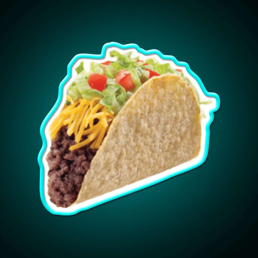 Beef Taco Led Neon Sign Mexican Food Sign Rgb Color - Shineneon