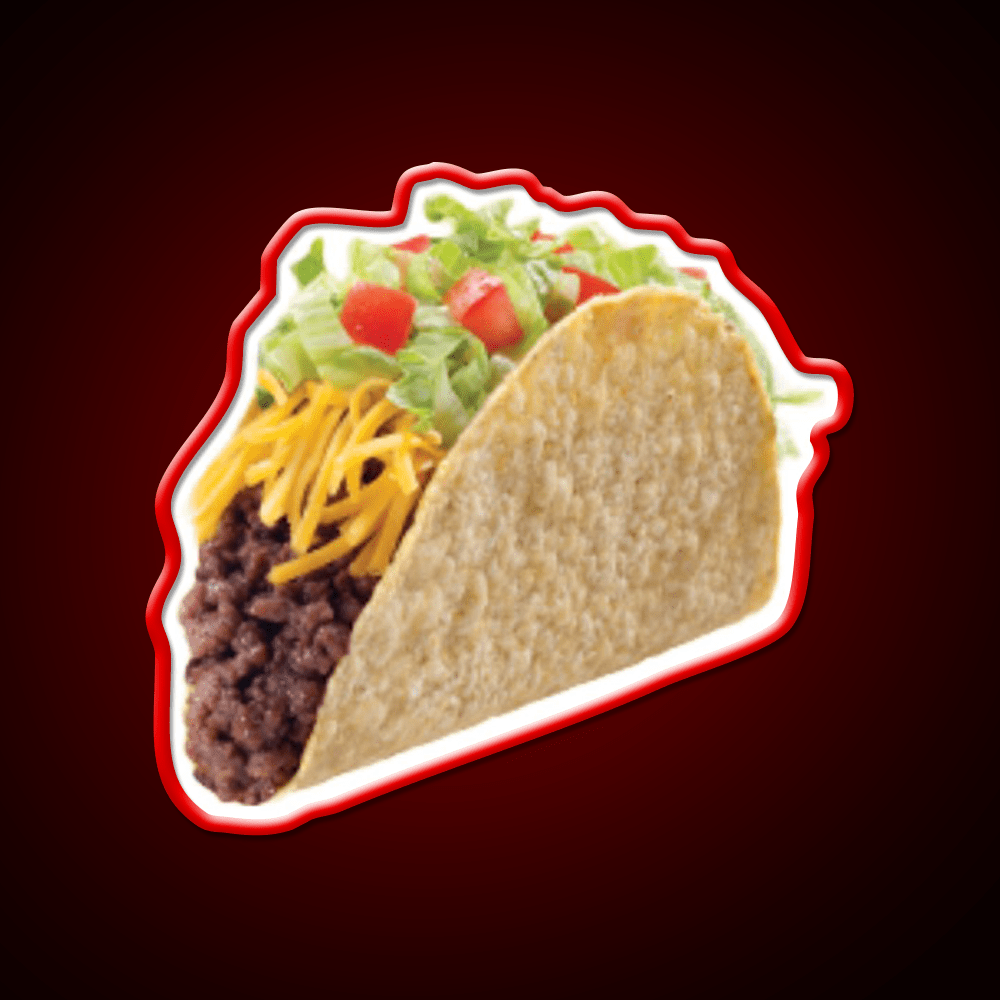 Beef Taco Led Neon Sign Mexican Food Sign Rgb Color - Shineneon