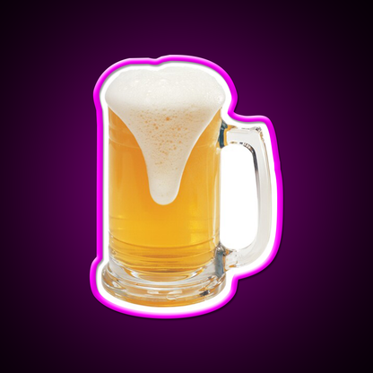 Beer A Pint Of Beer Bar Decor Led Neon Sign Rgb Color - Neon sign mounted on wall in room