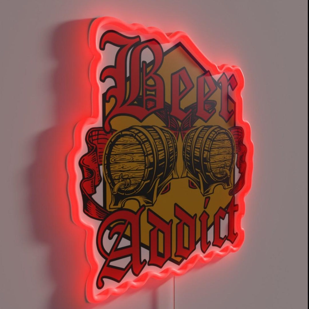 Beer Addict Rgb Led Neon Sign - LED neon sign close-up detail