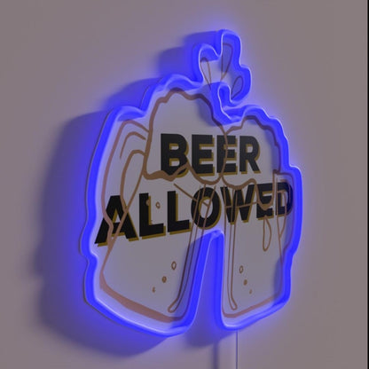 Beer Allowed Rgb Led Neon Sign - LED neon sign close-up detail
