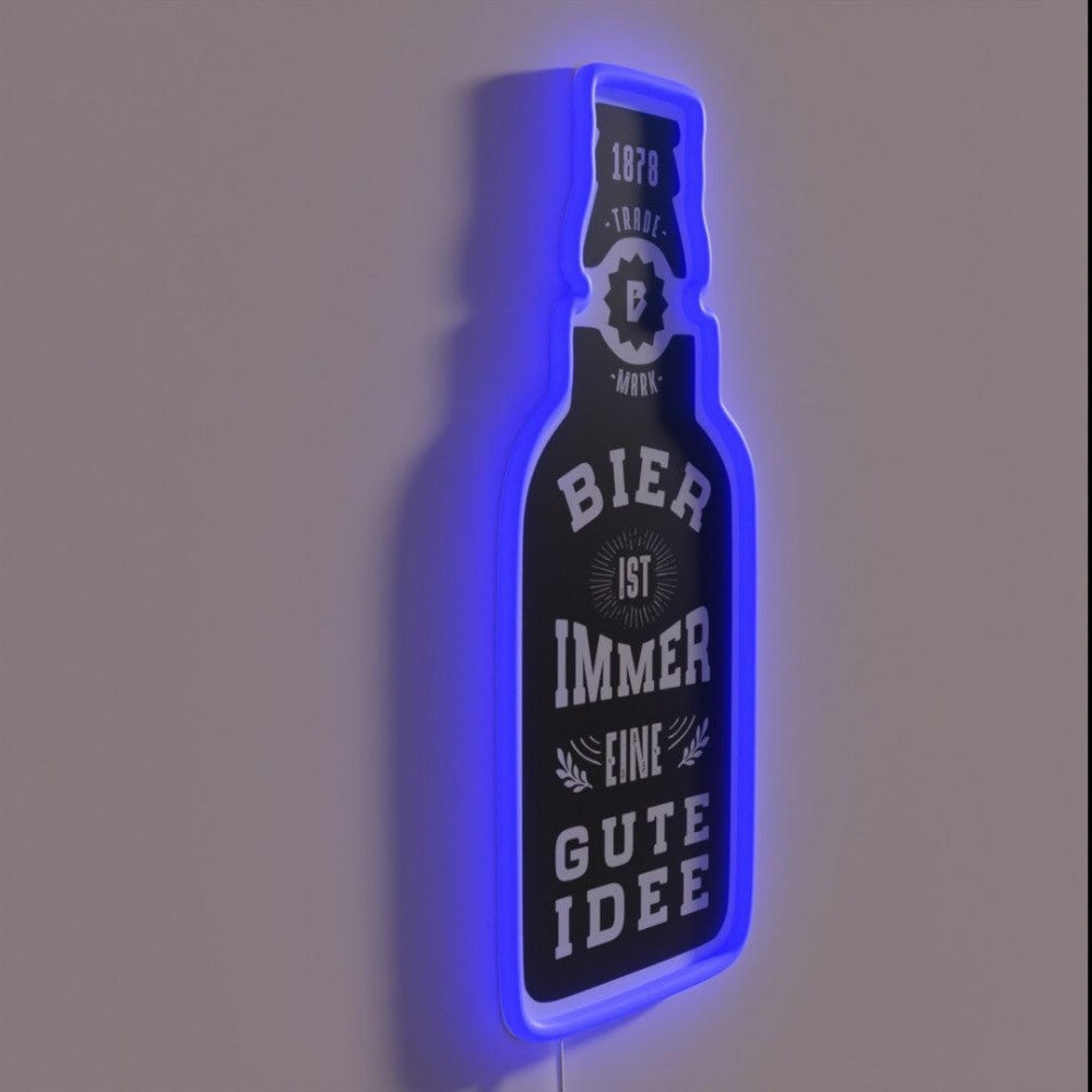 Beer Always A Good Idea Rgb Led Neon Sign - LED neon sign close-up detail
