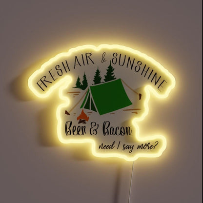 Beer And Bacon Rgb Led Neon Sign - Custom LED neon sign front view