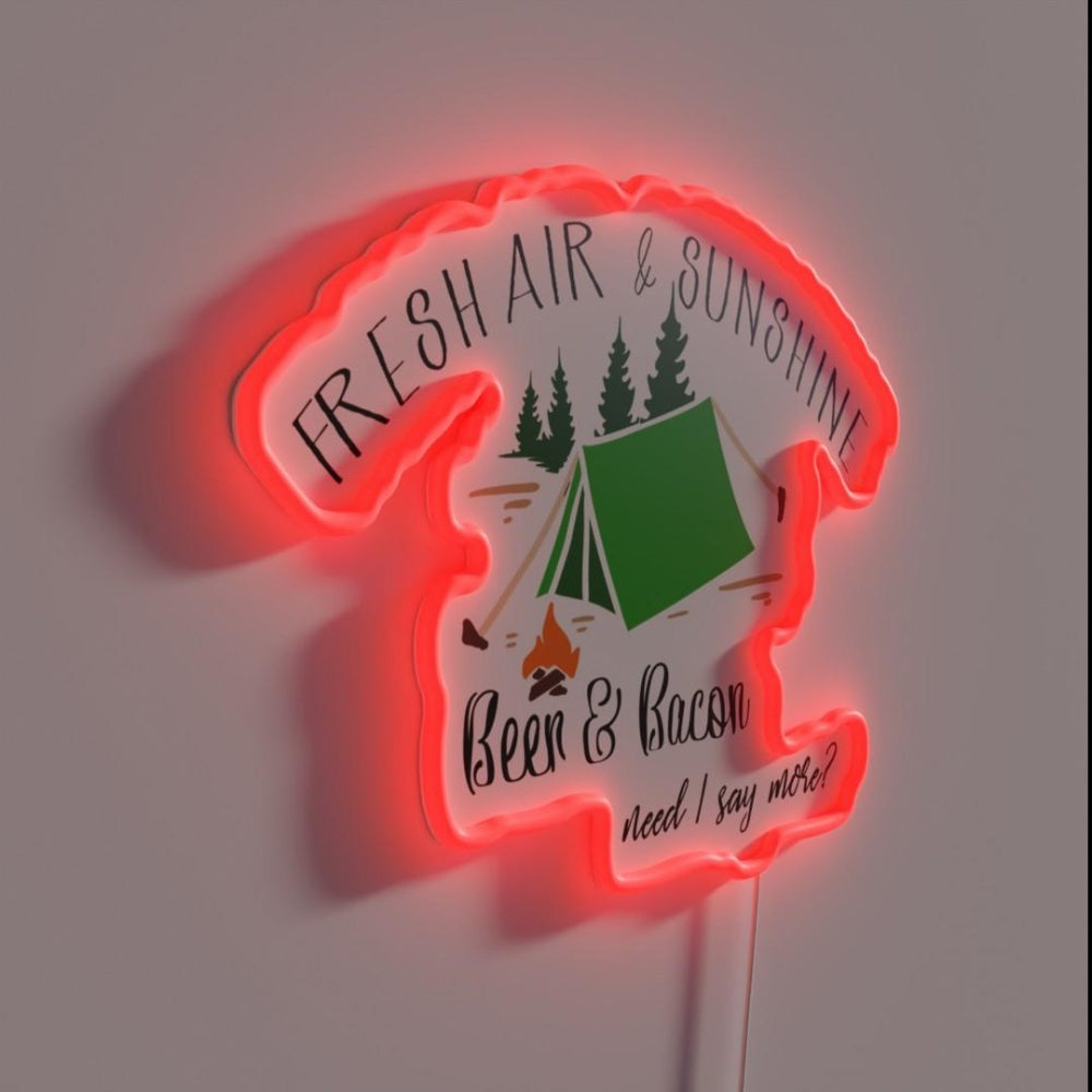 Beer And Bacon Rgb Led Neon Sign - LED neon sign close-up detail