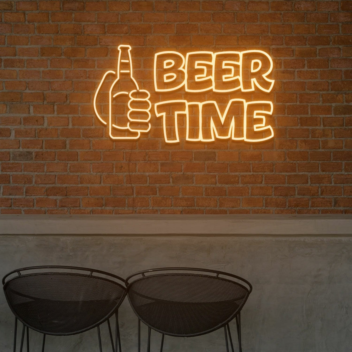 Beer And Beer Time For Bar Neon Light Signs Custom Neon Sign For Wedding | Shineneon