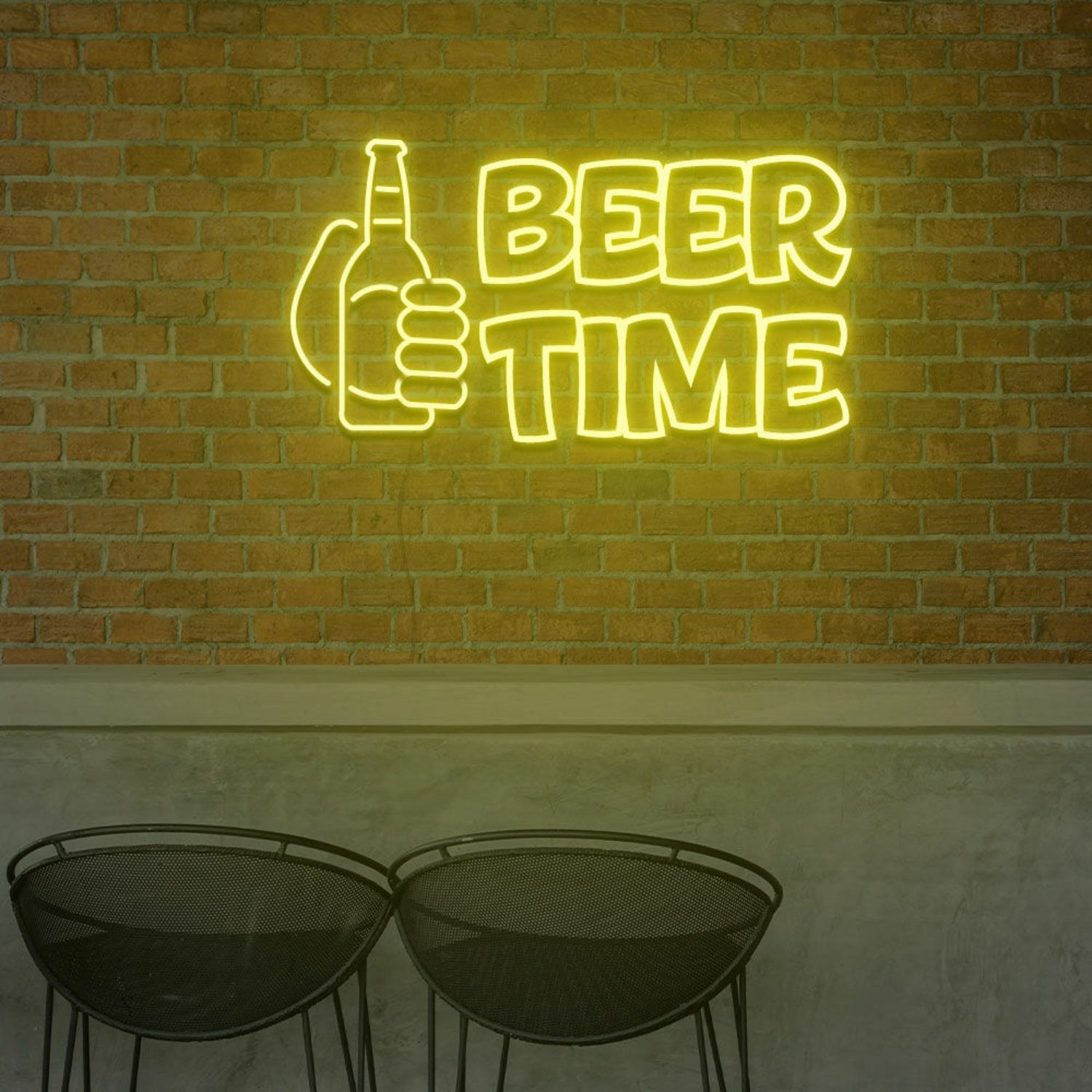 Beer And Beer Time For Bar Neon Light Signs Custom Neon Sign For Wedding | Shineneon