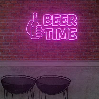 Beer And Beer Time For Bar Neon Light Signs Custom Neon Sign For Wedding | Shineneon