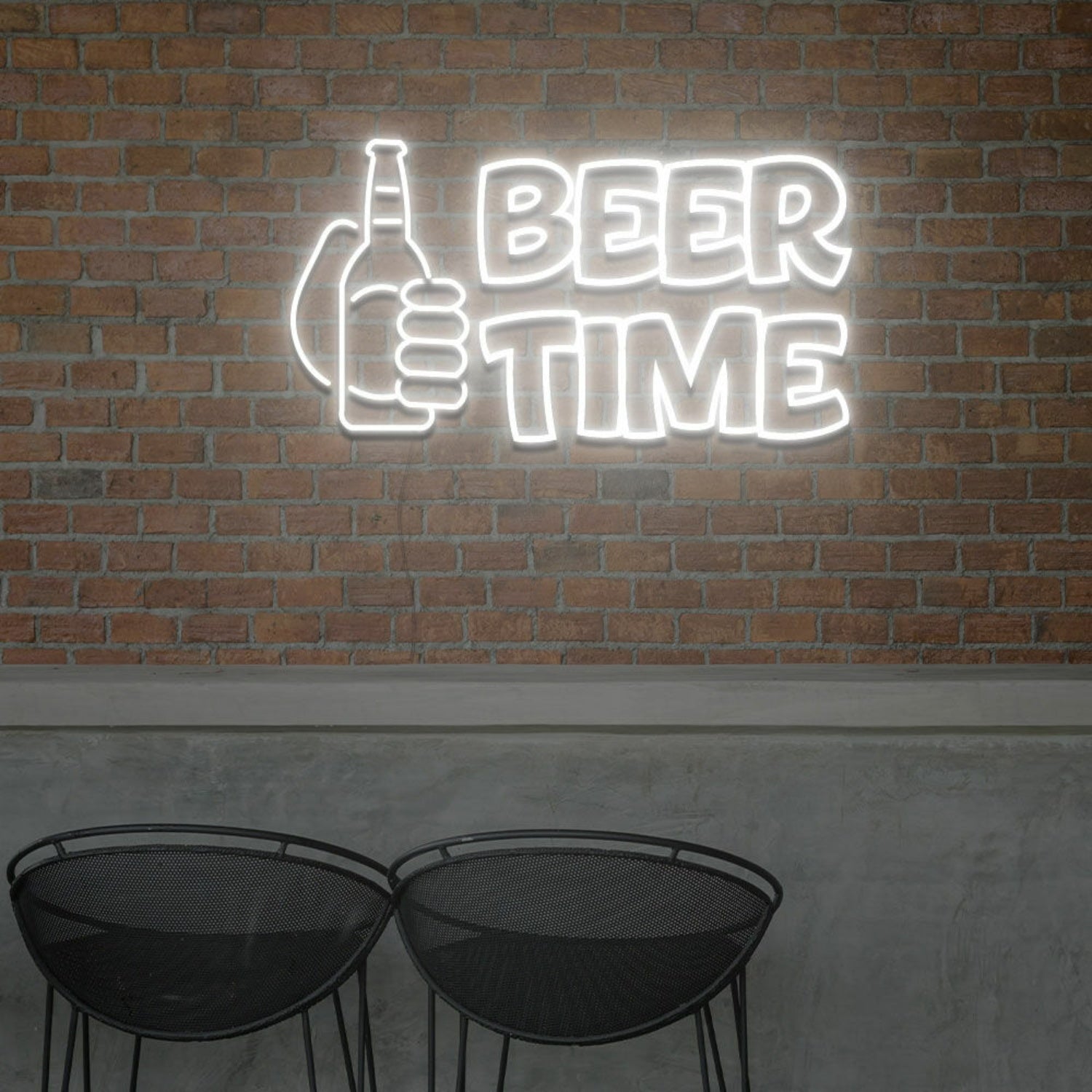 Beer And Beer Time For Bar Neon Light Signs Custom Neon Sign For Wedding | Shineneon