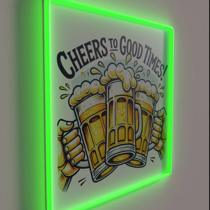 Beer And Cheers To Good Times Rgb Led Neon Sign - LED neon sign close-up detail