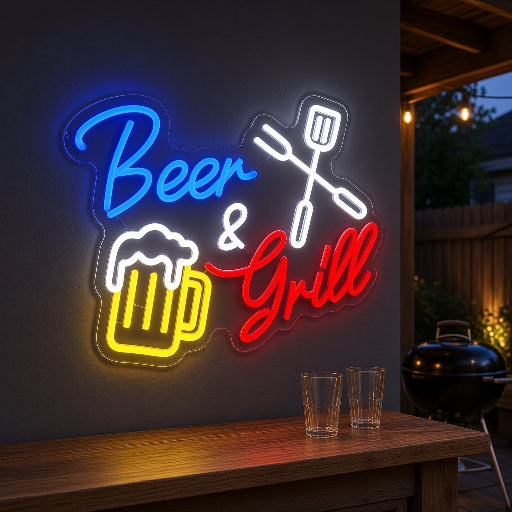 Beer & Grill LED Neon Sign