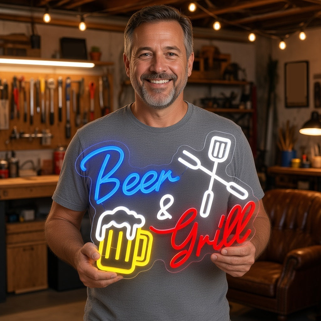 Beer & Grill LED Neon Sign