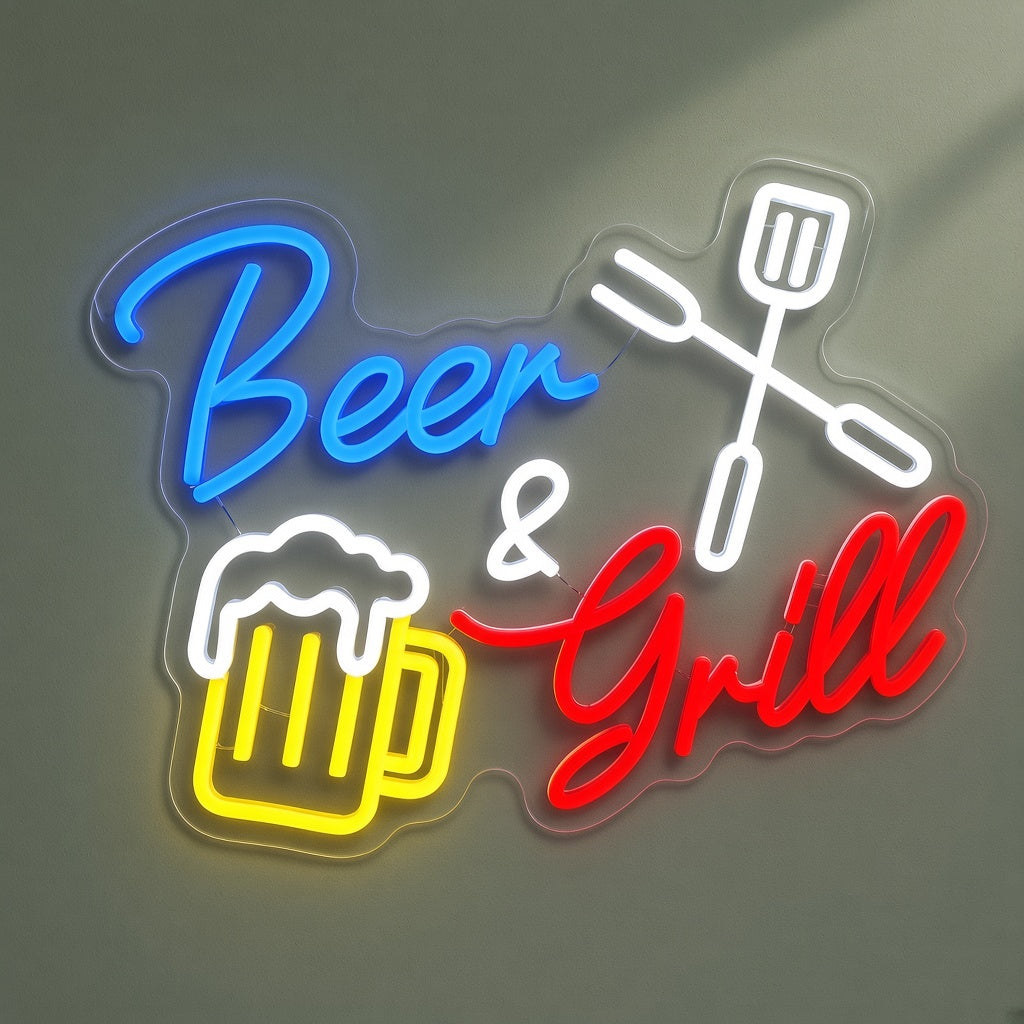 Beer & Grill LED Neon Sign