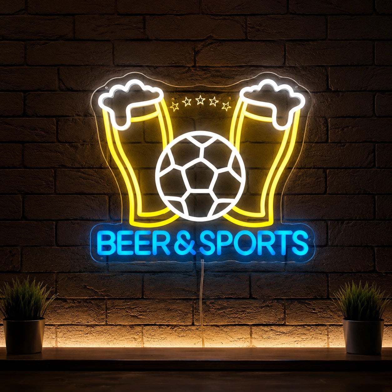 Beer And Sports Neon Sign LED Neon Sign high-converting product image