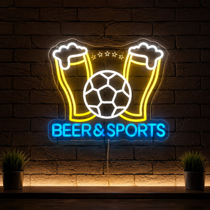 Beer And Sports Neon Sign LED Neon Sign high-converting product image