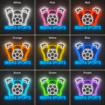 Beer And Sports Neon Sign LED Neon Sign color grid