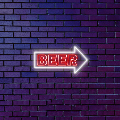 Beer Arrow Led Neon Sign Multicolor | Shineneon