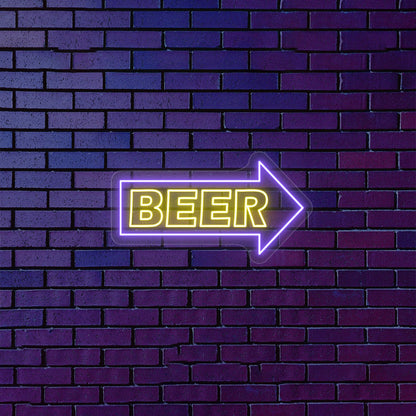 Beer Arrow Led Neon Sign Multicolor | Shineneon
