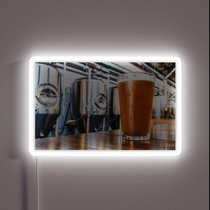 Beer At The Brewery Rgb Led Neon Sign - Custom LED neon sign front view
