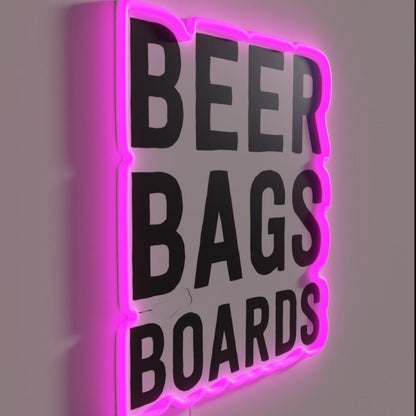 Beer Bags Boards For Cornhole Rgb Led Neon Sign - LED neon sign close-up detail