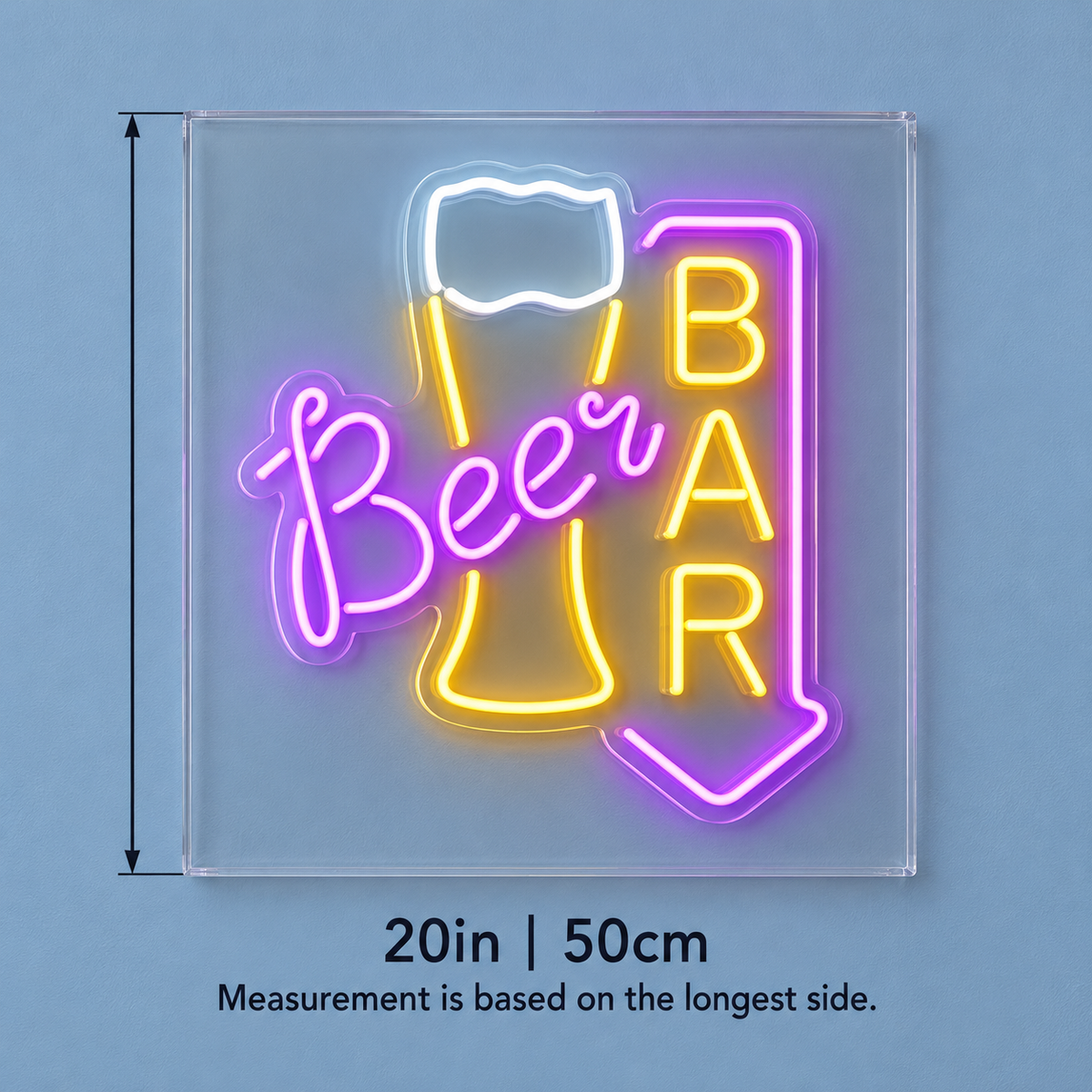 Beer Bar Arrow Pint LED Neon Sign
