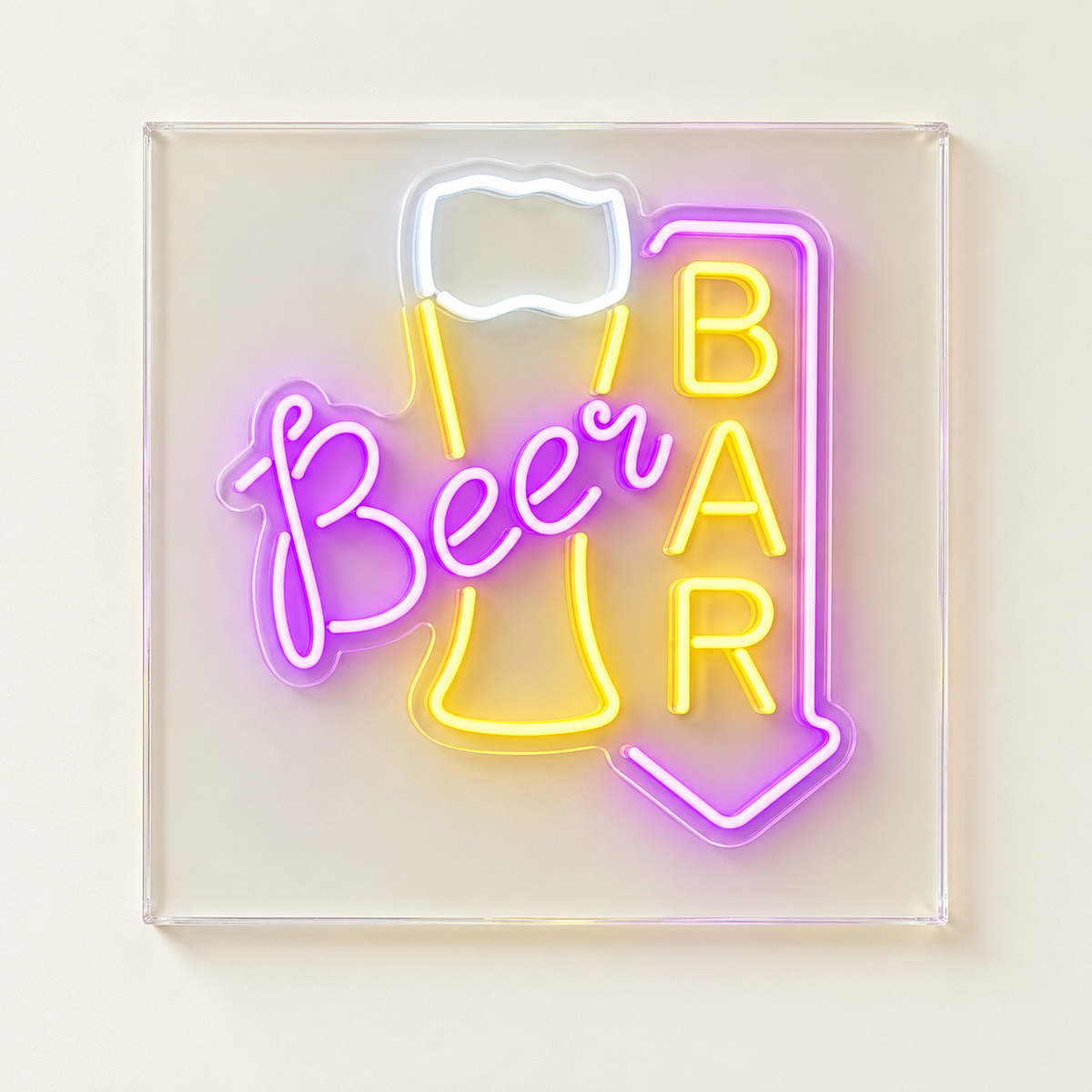 Beer Bar Arrow Pint LED Neon Sign