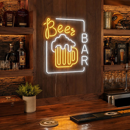Beer Bar Bottle Shelf Neon Sign LED Neon Sign real lifestyle scene