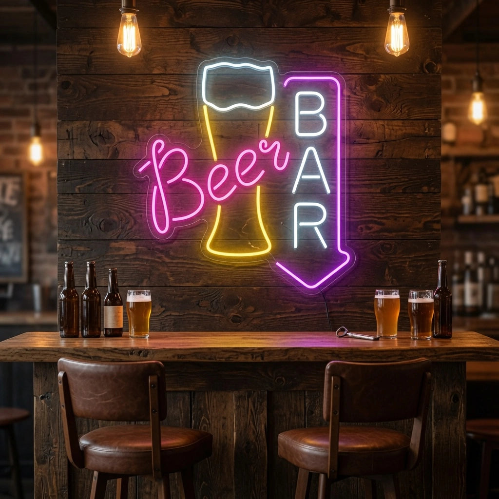 Beer Bar Business LED Neon Sign - 03 Real Lifestyle Scene