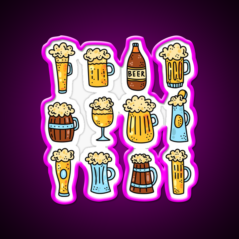 Beer Bar Decor Led Neon Sign Business Led Sign Rgb Color - Neon sign mounted on wall in room