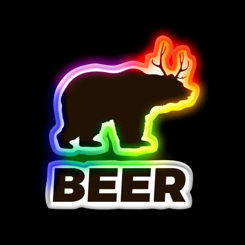 Beer Bar Decor Led Neon Sign Rgb Color - LED neon sign close-up detail
