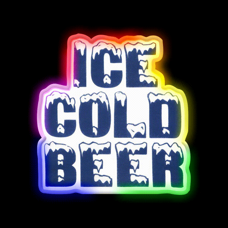 Beer Bar Decor Led Neon Sign Home Bar Art Rgb Color - LED neon sign close-up detail