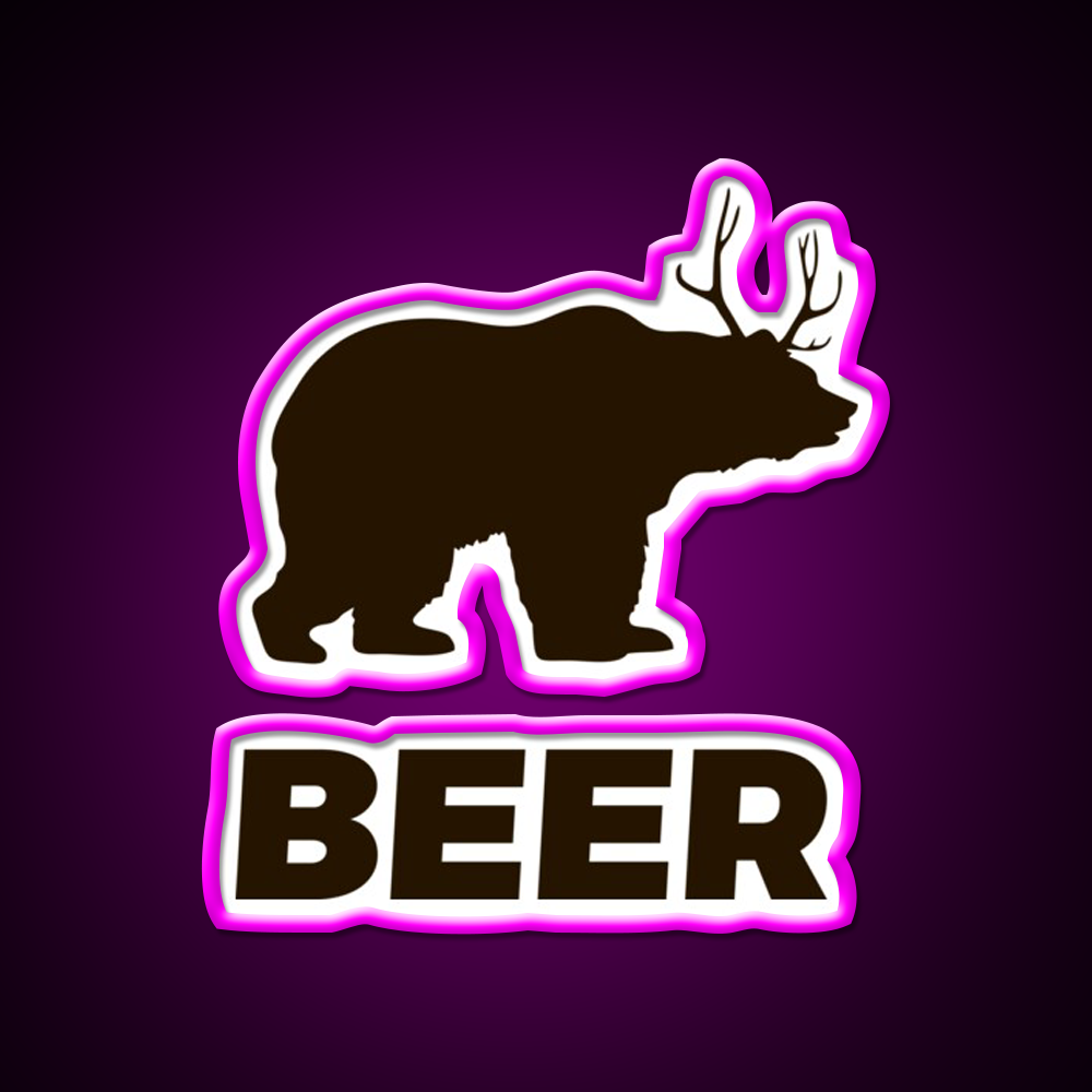 Beer Bar Decor Led Neon Sign Rgb Color - Neon sign mounted on wall in room
