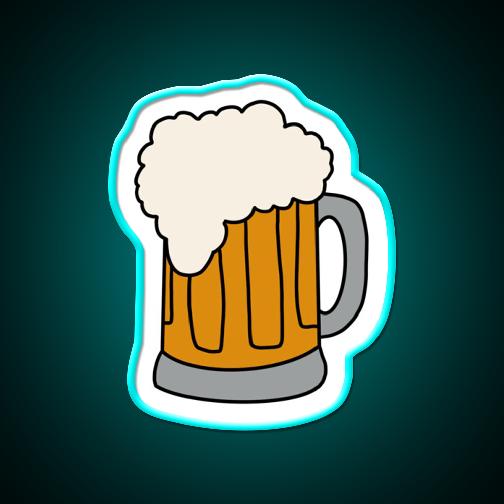 Beer Bar Decor Led Neon Sign Wall Art Rgb Color - Size and dimension reference