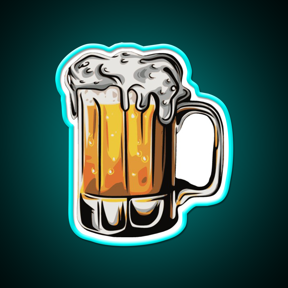 Beer Bar Decor Led Neon Sign Wall Decor Rgb Color - Size and dimension reference